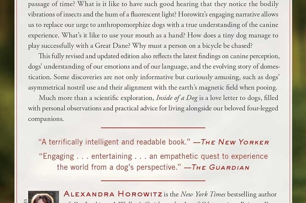 Best Dog Perception Book – Inside of a Dog: What Dogs See, Smell, and Know Review