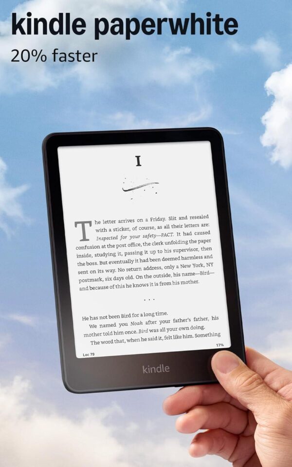 Best E-Reader – Amazon Kindle Paperwhite 16GB (newest model) – 20% faster, with glare-free 7″ display and weeks of battery life – Black